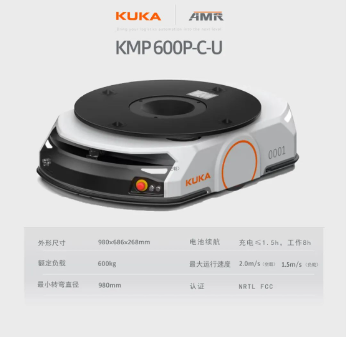 KUKA AMR家族迎新成員，KMP 600P-C-U正式上線！